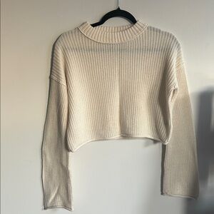 Wild Fable Cream Crew Neck Sweater
